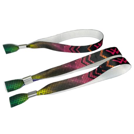 Bratari textile (15x340mm, preinscriptionate pe o parte) - cu inel din aluminiu 