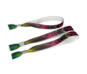   Bratari textile (15x340mm, cu imprimare color pe o parte) personalizat full color - cu inel din aluminiu - marime copii