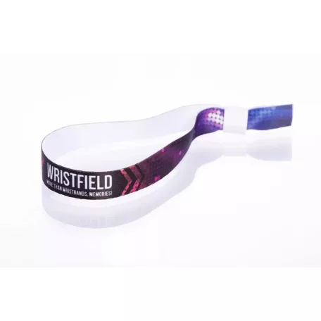 Bratari textile (15x340mm, cu imprimare color pe o parte) personalizate full color - cu inel din plastic