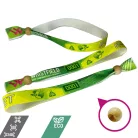 Bratari textile R-PET (din sticle PET reciclate, 15x340mm, cu imprimare color pe o parte, date variabile) - reutilizabila cu margele de bambus